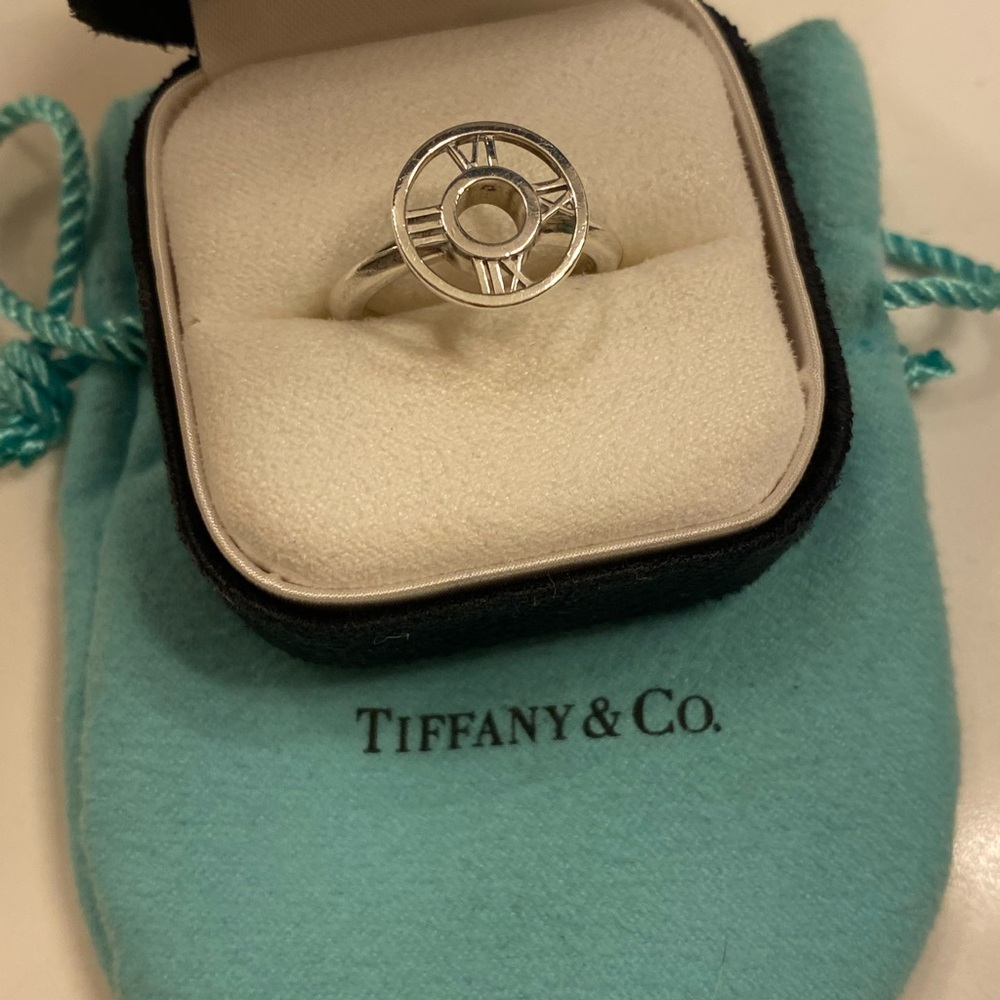 Tiffany & Co. Silver Atlas Ring size 7